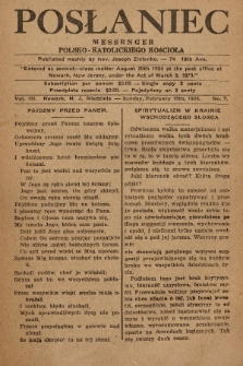 Posłaniec : Messenger Polsko-Katolickiego Kościoła. 1925, No. 7