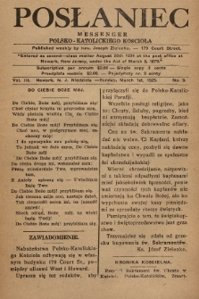 Posłaniec : Messenger Polsko-Katolickiego Kościoła. 1925, No. 9