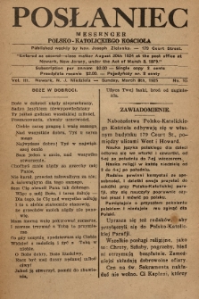 Posłaniec : Messenger Polsko-Katolickiego Kościoła. 1925, No. 10