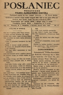 Posłaniec : Messenger Polsko-Katolickiego Kościoła. 1925, No. 11