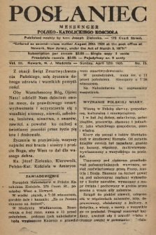 Posłaniec : Messenger Polsko-Katolickiego Kościoła. 1925, No. 15