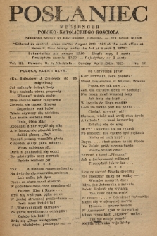 Posłaniec : Messenger Polsko-Katolickiego Kościoła. 1925, No. 17