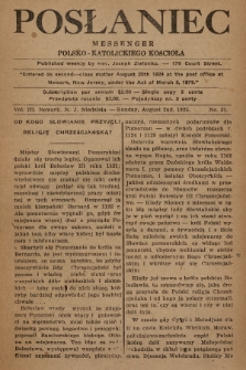 Posłaniec : Messenger Polsko-Katolickiego Kościoła. 1925, No. 31