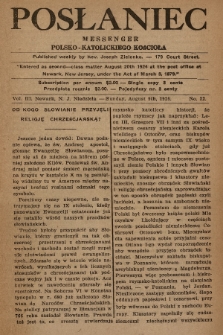Posłaniec : Messenger Polsko-Katolickiego Kościoła. 1925, No. 32