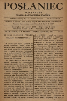 Posłaniec : Messenger Polsko-Katolickiego Kościoła. 1925, No. 33