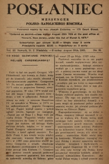 Posłaniec : Messenger Polsko-Katolickiego Kościoła. 1925, No. 35