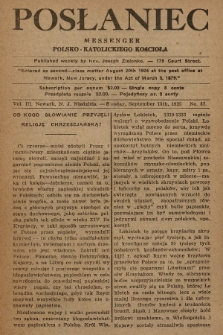 Posłaniec : Messenger Polsko-Katolickiego Kościoła. 1925, No. 37