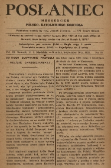 Posłaniec : Messenger Polsko-Katolickiego Kościoła. 1925, No. 38