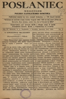 Posłaniec : Messenger Polsko-Katolickiego Kościoła. 1926, No. 1