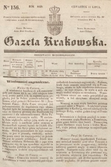 Gazeta Krakowska. 1839, nr 156