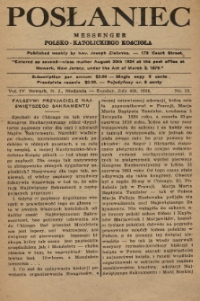 Posłaniec : Messenger Polsko-Katolickiego Kościoła. 1926, No. 15