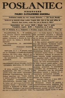 Posłaniec : Messenger Polsko-Katolickiego Kościoła. 1926, No. 18