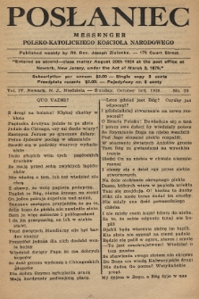 Posłaniec : Messenger Polsko-Katolickiego Kościoła. 1926, No. 20