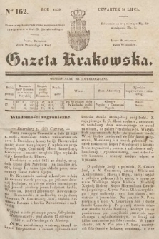 Gazeta Krakowska. 1839, nr 162