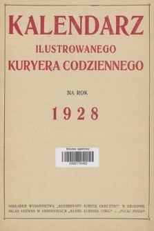 Kalendarz Ilustrowanego Kuryera Codziennego na Rok 1928