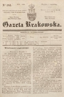 Gazeta Krakowska. 1839, nr 181