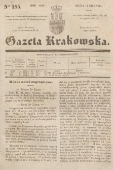 Gazeta Krakowska. 1839, nr 185