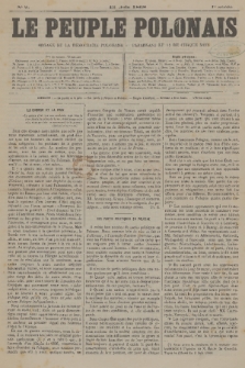 Le Peuple Polonais : organe de la démocratie polonaise. A. 1, 1868, No 2