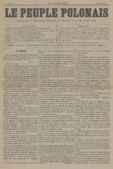 Le Peuple Polonais : organe de la démocratie polonaise. A. 1, 1868, No 3