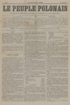 Le Peuple Polonais : organe de la démocratie polonaise. A. 1, 1868, No 7