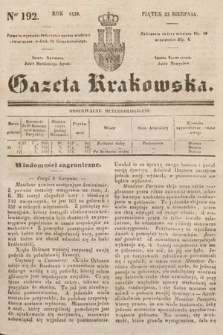 Gazeta Krakowska. 1839, nr 192
