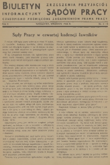 Biuletyn Informacyjny Zrzeszenia Przyjaciół Sądów Pracy : czasopismo poświęcone zagadnieniom prawa pracy. R. 2, 1936, nr 4-5