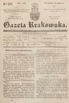 Gazeta Krakowska. 1839, nr 197