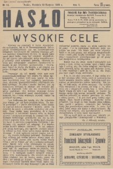 Hasło : organ ruchu chrześcijańsko - społecznego. R. 2, 1928, nr 16