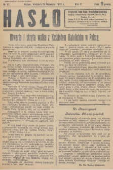 Hasło : organ ruchu chrześcijańsko - społecznego. R. 2, 1928, nr 17