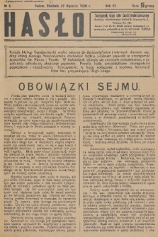 Hasło : organ ruchu chrześcijańsko - społecznego. R. 3, 1929, nr 2