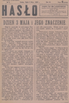 Hasło : organ ruchu chrześcijańsko - społecznego. R. 3, 1929, nr 8