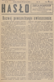 Hasło : organ ruchu chrześcijańsko - społecznego. R. 3, 1929, nr 12