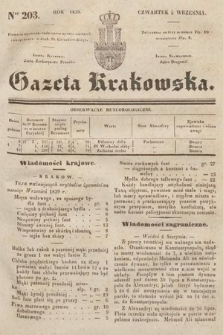 Gazeta Krakowska. 1839, nr 203