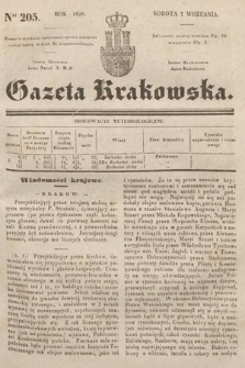 Gazeta Krakowska. 1839, nr 205