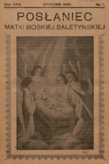 Posłaniec Matki Boskiej Saletyńskiej. R. 18, 1938, nr 1