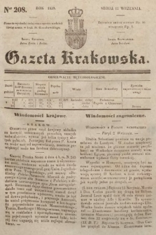 Gazeta Krakowska. 1839, nr 208