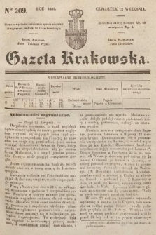 Gazeta Krakowska. 1839, nr 209