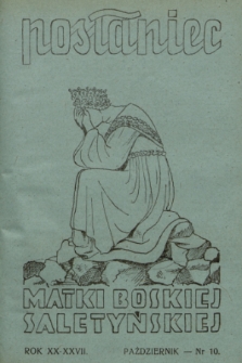 Posłaniec Matki Boskiej Saletyńskiej. R. 20/27, 1947, nr 10