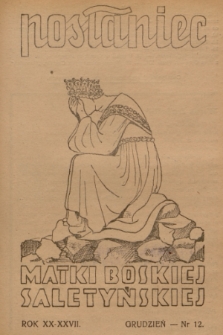 Posłaniec Matki Boskiej Saletyńskiej. R. 20/27, 1947, nr 12