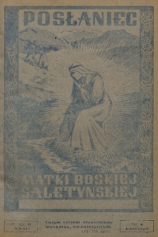 Posłaniec Matki Boskiej Saletyńskiej. R. 20/28, 1948, nr 4