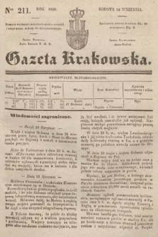 Gazeta Krakowska. 1839, nr 211