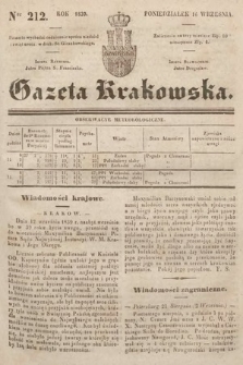 Gazeta Krakowska. 1839, nr 212