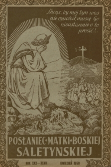 Posłaniec Matki Boskiej Saletyńskiej. R. 30, 1950, nr 4