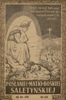 Posłaniec Matki Boskiej Saletyńskiej. R. 30, 1950, nr 5