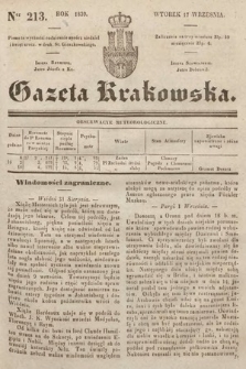 Gazeta Krakowska. 1839, nr 213