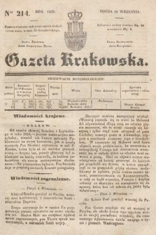 Gazeta Krakowska. 1839, nr 214