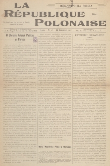 La République Polonaise = Rzeczpospolita Polska : paraissant deux fois par mois en français et deux fois en polonais. A.1, 1917, No. 13