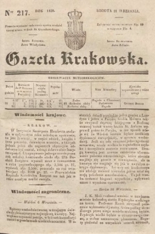 Gazeta Krakowska. 1839, nr 217