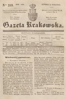 Gazeta Krakowska. 1839, nr 219