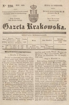 Gazeta Krakowska. 1839, nr 220